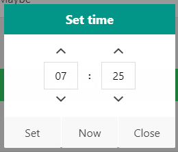 timepicker middle